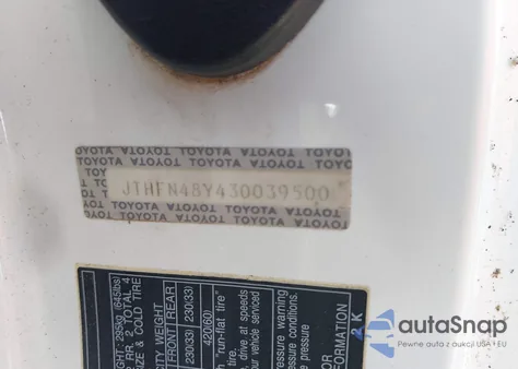 2003 Lexus Sc 430 from USA, damaged, VIN JTHFN48Y430039500